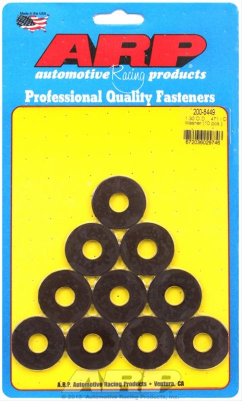 ARP .471 ID x 1.30 OD No Chamfer Black Washer - Pack of 10