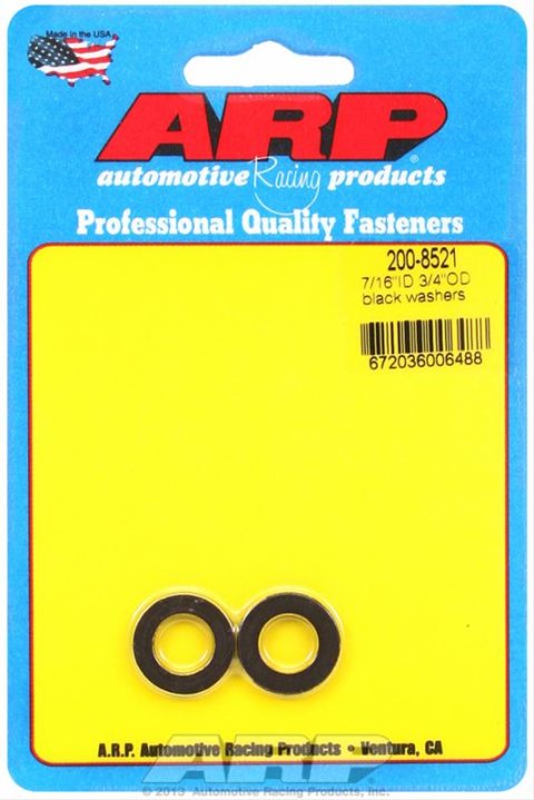 ARP 7/16in ID 3/4inOD Black Washer (Pack of 2)