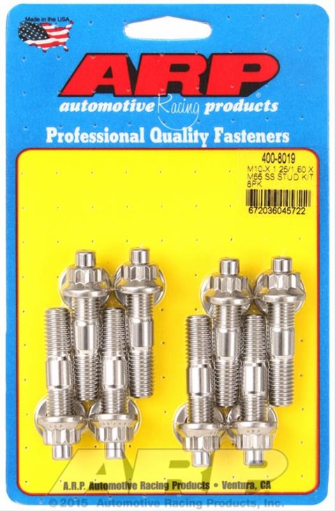 ARP M10 X 1.25/1.50 X M55 Stainless Steel Accessory Studs (8 pack)