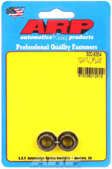 ARP M10 x 1.25 12pt Nut Kit Pkg of 2