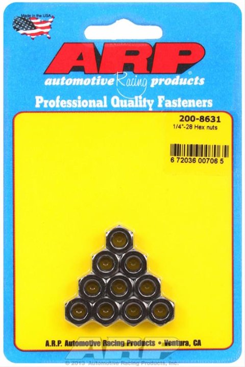 ARP 1/4-28 Hex Nut Kit (Pack of 10)
