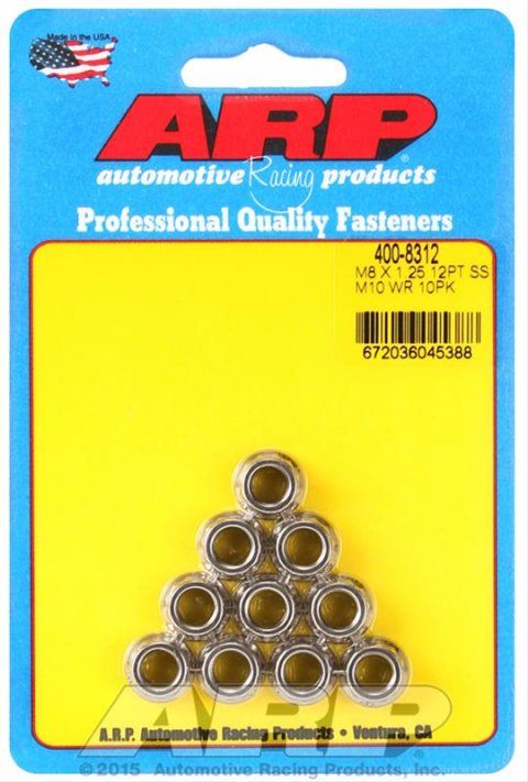 ARP M8 x 1.25 12pt SS Nut Kit