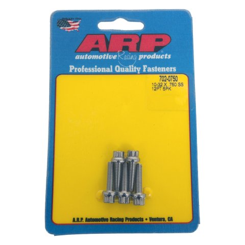 ARP 10-32 RH Thread, 0.750 in 12 Point SS 300 Bolts - Set of 5