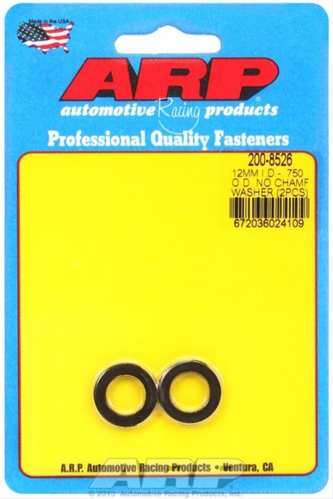 ARP M12 ID 3/4inOD Black Washers - 2 Pack