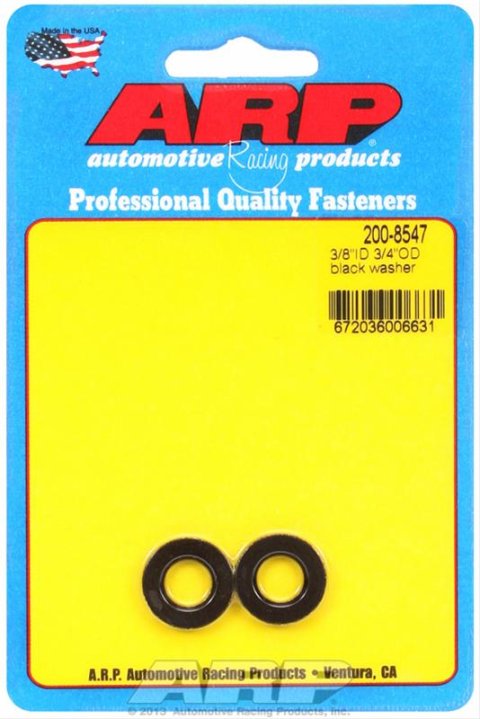 ARP 3/8inID 3/4inOD Black Washer - 2 Pack
