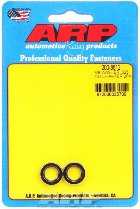 ARP 3/8 ID .625 OD Chamfer Black Washer - 2 Pack
