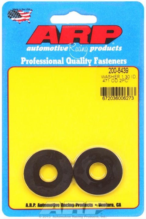 ARP .471 ID 1.30 OD no chamfer black washers