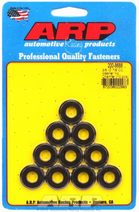 ARP 3/8 ID 7/8 OD(radiused) black washers