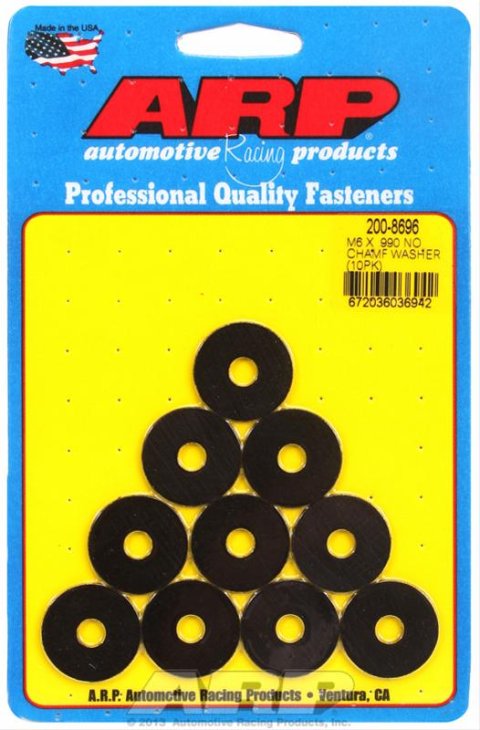 ARP M6 ID .990 OD black washers