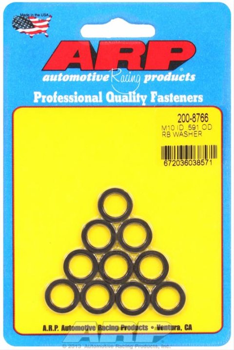 ARP M10 ID .591 OD black washers