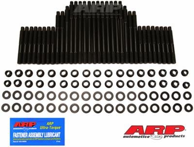 ARP SB Chevy Rodeck alum Black w/18A Chevy hds 12pt Head Stud Kit