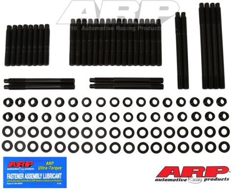 ARP SB Chevy Rodeck alum Black w/Brod cntd valve hds 12pt Head Stud Kit