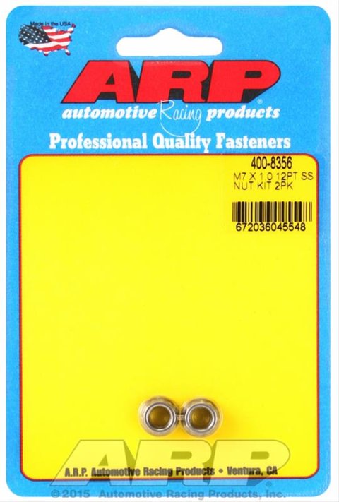 ARP M7 X 1.00 (M9 wr) SS 12pt nut kit