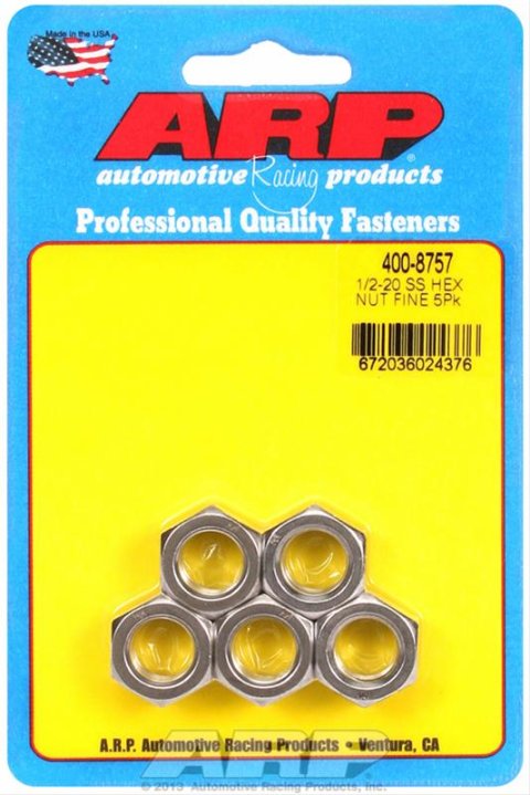 ARP 1/2-20 SS fine hex nut kit