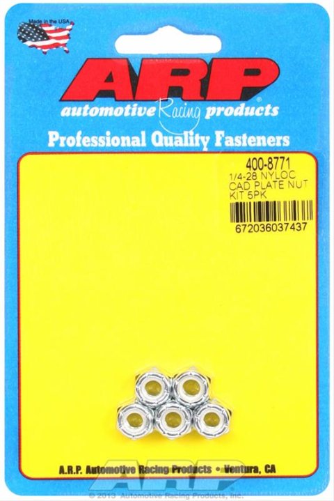 ARP 1/4-28 nyloc cad plate nut kit