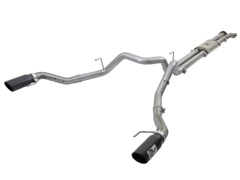 aFe MACH Force XP 3in 409-SS Exhaust Cat-Back 2017 Ford F-150 Raptor V6-3.5L (tt) w/ Black Tip