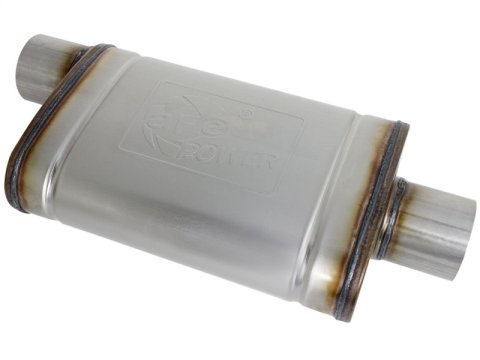aFe MACH Force XP SS Muffler 3in Center Inlet / 3in Outlet 9in L x 4in W x 14in Body