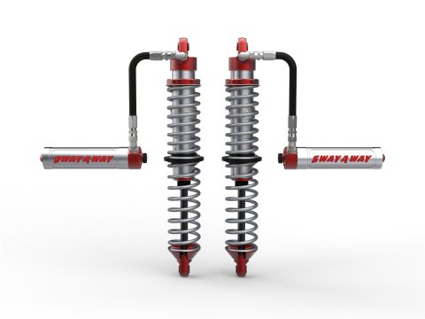 aFe 17-19 Polaris RZR 925/1000cc Sway-A-Way 2.5 Front Coilover Kit w/ Remote Reservoirs and Comp Adj