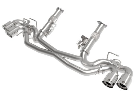 aFe MACH Force-Xp 304 Stainless Steel Cat-Back Exhaust Polished 2020 Chevrolet Corvette C8
