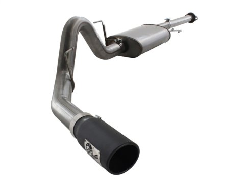 aFe MACH Force XP Exhausts Cat-Back SS 409 EXH Wrinkle Black CB Ford F-150 11-12 V6-3.5L (tt)