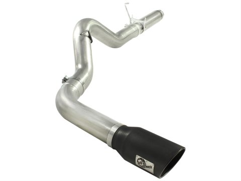 aFe MACH Force XP 5in DPF-Back 409SS Exhaust Dodge Diesel Trucks 07.5-12 L6-6.7L (td) Black Tip