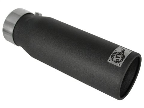 aFe MACH Force XP Exhausts Tips SS-304 EXH Tip 3in x 4Out x 12L Bolt-On (blk)