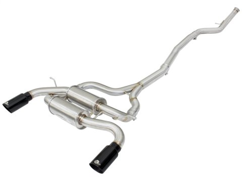 aFe MACH Force XP SS-304 Black Tip 2.5in Dia Cat Back Exhaust 12-14 BMW 335i (F30) 3.0L (t)