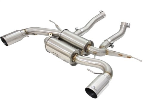 aFe MACH Force XP 2.5in Axle Back Stainless Exhaust w/ Polished Tips 07-13 BMW 335i 3.0L L6 (E90/92)
