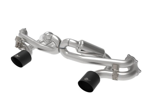 aFe MACHForce XP 2.25in-2.5in 304SS Exhaust Cat-Back Porsche 20-22 Cayman GT4(718) 4.0L - Black Tips