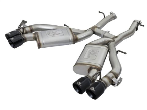 aFe MACH Force XP 3in 304 SS Axle-Back Exhaust Dual Exhaust (NPP) w/ Black Tips 16-17 Camaro SS V8