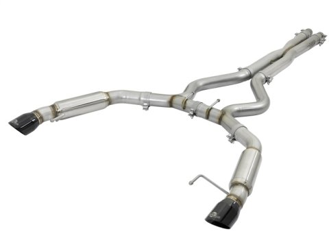 aFe MACH Force XP 3in 304 SS Sport Tone Cat-Back w/ Black Tips 15-17 Ford Mustang V6-3.7L/V8-5.0L