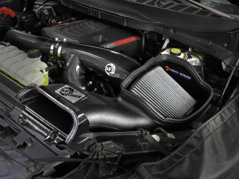 aFe 21-24 Ford F150 Raptor Track Series Carbon Fiber Cold Air Intake System w/ Pro DRY S Filter