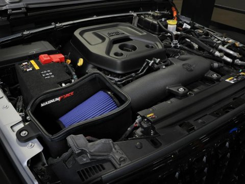 aFe 24-25 Jeep Wrangler JL 4XE L4 2.0L Magnum FORCE Stage-2 Cold Air Intake System w/ Pro 5R Filter