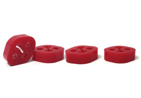 PERRIN Subaru / Universal 15mm ID 1.5in. Hole Offset Exhaust Hanger - Red (Sold Individually)