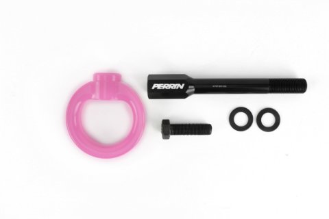 PERRIN 02-07 Subaru WRX/STI Tow Hook Kit (Front) - Hyper Pink