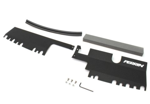 PERRIN 15-21 Subaru WRX/STI Radiator Shroud (With OEM Intake Scoop) - Black