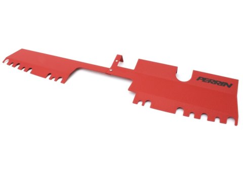 PERRIN 15-21 Subaru WRX/STI Radiator Shroud (With OEM Intake Scoop) - Red