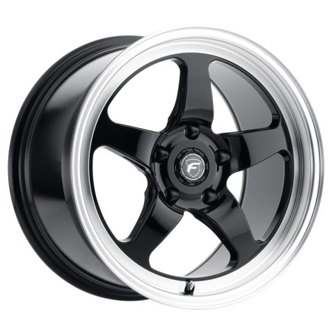 Forgestar D5 Drag 18x5 / 5x120.65 BS / ET-10 / 2.6 Gloss BLK / Diamond Lip 78.1 Bore