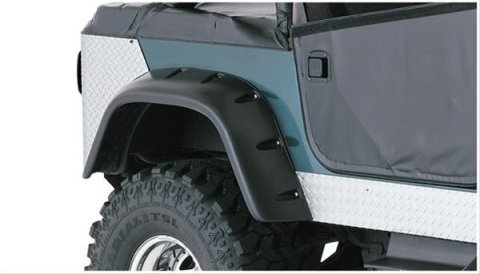 Bushwacker 59-83 Jeep CJ5 Cutout Style Flares 2pc - Black