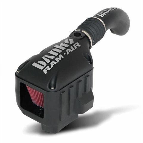 Banks Power Ram-Air Intake Systems 41850 Air Intake, System, Black Polyethylene Tube, Cotton Gauze Filter, Oiled, Red, Chevy, GMC, 1500, 5.3L, Electric Fan, Kit