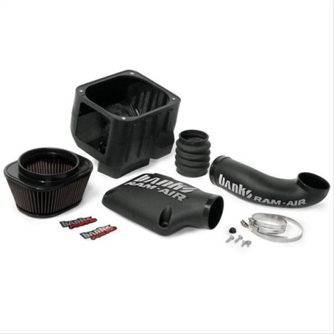 Banks Power Ram-Air Intake Systems 41850-D Air Intake, System, Black Polyethylene Tube, Synthetic Filter, Dry, Black, Chevy, GMC, 1500, 5.3L, Electric Fan, Kit