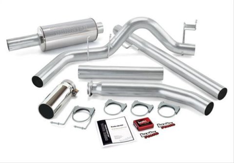 Banks Power 98-00 Dodge 5.9L Std Cab Git-Kit - SS Single Exhaust w/ Chrome Tip