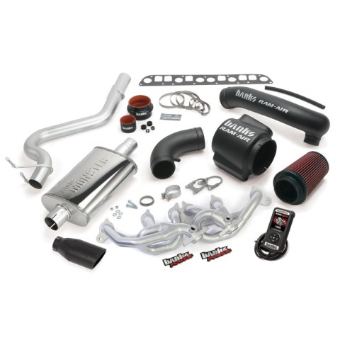 Banks Power Jeep 2004-2006 4.0L PowerPack Systems for WRANGLER - 51335-B Performance Package, Bundle, TorqueTube, Monster Exhaust, Single Exit, Black Tip, Ram-Air Intake, AutoMind Tuner, Jeep, 4.0L, TJ, Kit