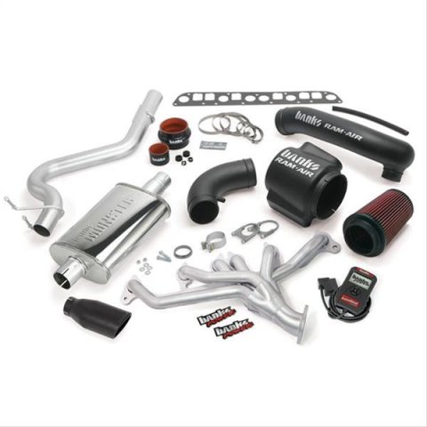 Banks Power 04-06 Jeep 4.0L Wrangler Unlimited PowerPack System - SS Single Exhaust w/ Black Tip