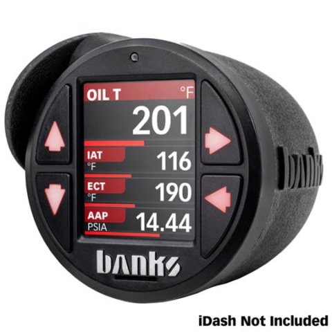 Banks Power 16-23 Toyota Tacoma - iDash Stealth Single Gauge Pod Kit