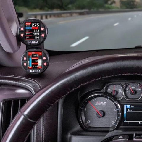 Banks Power 15-19 Chevrolet / GMC 2500/3500 iDash Stealth Dual Pod Mount