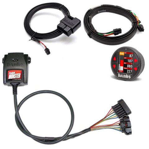 Banks Power Pedal Monster Kit Yazaki 090 II Sealed Series 6-Way CONFIG 1 PM-12 With iDash Pro
