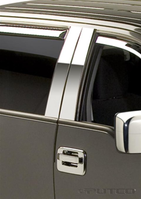 Putco 04-14 Ford F-150 Super Crew - 4pcs Black Platinum Pillar Posts Classic