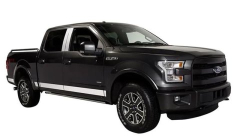 Putco 15-20 Ford F-150 Super Cab 8ft Long Box (4.25in Tall - 12pcs) Black Platinum Rocker Panels