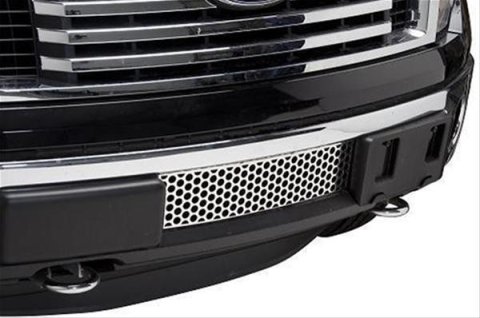 Putco 11-14 Ford F-150 - EcoBoost Bumper Grille Insert - SS Punch Design - w/ Heater Plug Opening